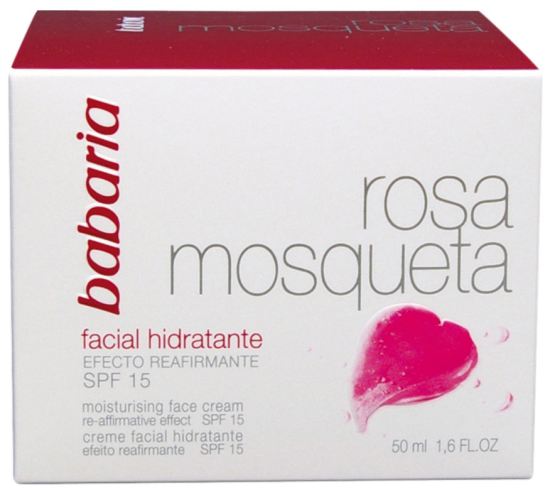 Babaria Crema Facial Hidratante SPF 15 Rosa Mosqueta 50 ml