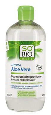 SO'BiO &eacute;tic Agua Micelar Purificante Aloe - Piel grasa 500 ml.