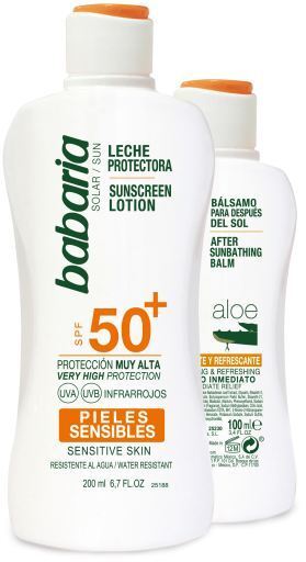 Babaria Leche Protector solar Sensibles F-50+ + After sun