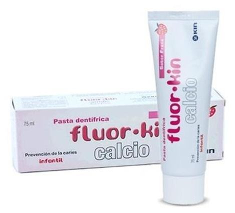 Kin Fluor Calcio Pasta Dent&iacute;frica Infantil fresa 75 ml