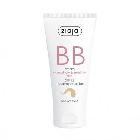 Ziaja BB Cream Pieles Normales, Secas y Sensibles Spf15 Tono Natural 50 ml