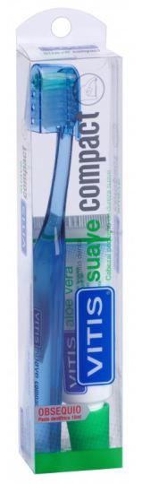 Vitis Cepillo Dental Compact Medio + Aloe 15ml