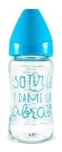 Biber&oacute;n Cristal Tetina Silicona 3 Posiciones 240 ml