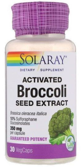 Solaray Activated Broccoli Seed Extract 350 mg 30 C&aacute;psulas