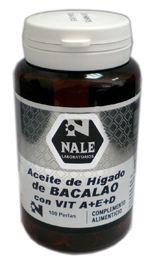 Nale Perlas Higado Bacalao + Vitamina A + Vitamina E 100 Perlas