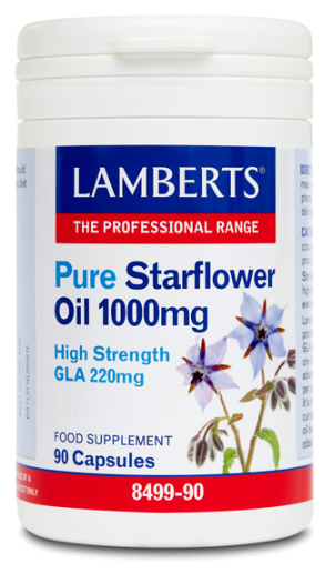 Aceite de borraja puro 1000 mg aporta 220 mg de GLA 90 c&aacute;psulas
