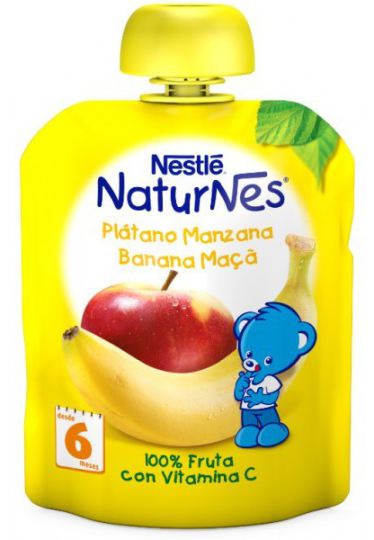 Nestl&eacute; Naturnes Pur&eacute; Manzana Pl&aacute;tano + 6 meses 90 gr