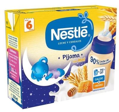 Leche y Cereales Pijama con Miel 2 x 250 ml Leche y Cereales Pijama con Miel 2 x 250 ml