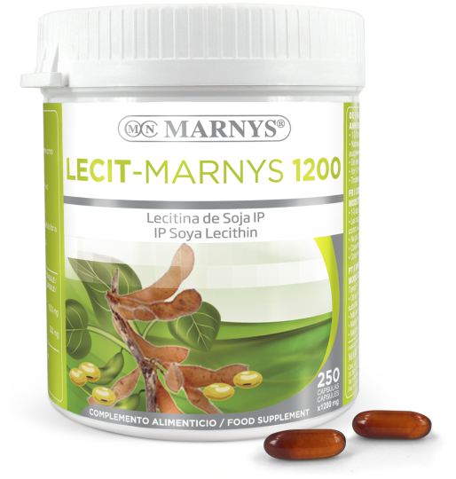 Marnys Lecitina de Soja 1200 mg 250 c&aacute;psulas