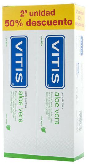 Pasta Dent&iacute;frica de &Aacute;loe Vera 2X150 ml